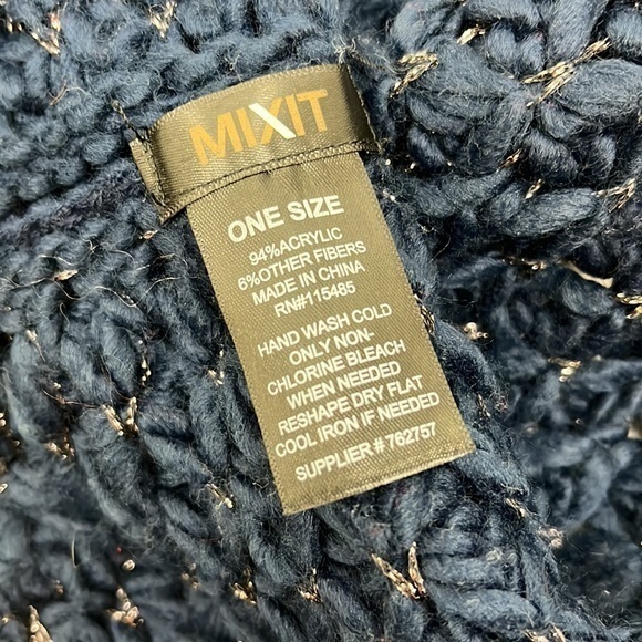 MIxIt Navy Blue Knit Infinity Scarf One Size - Picture 6 of 6